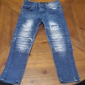 Kids' Blue Distressed Denim Jeans